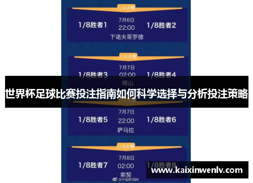 世界杯足球比赛投注指南如何科学选择与分析投注策略